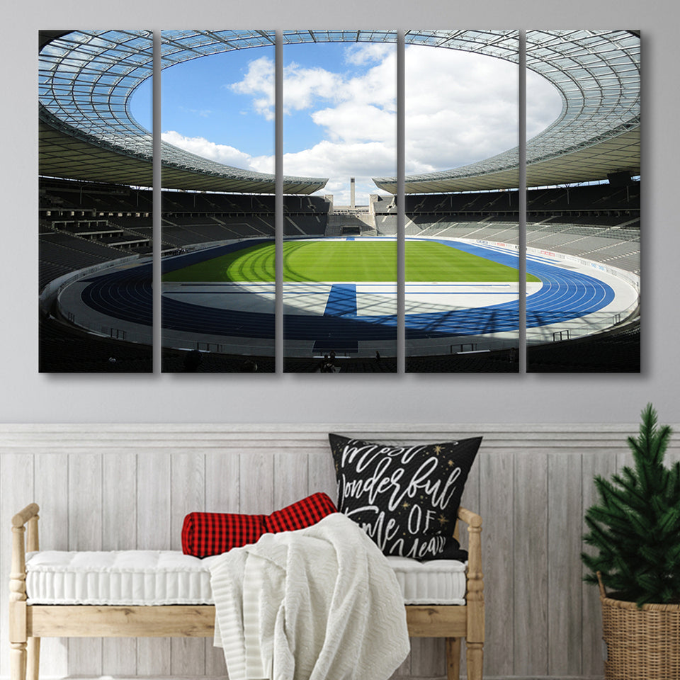 Olympiastadion Stadium in Berlin, Stadium Canvas, Sport Art, Gift for him, Multi Panels B, Canvas Prints Wall Art Decor