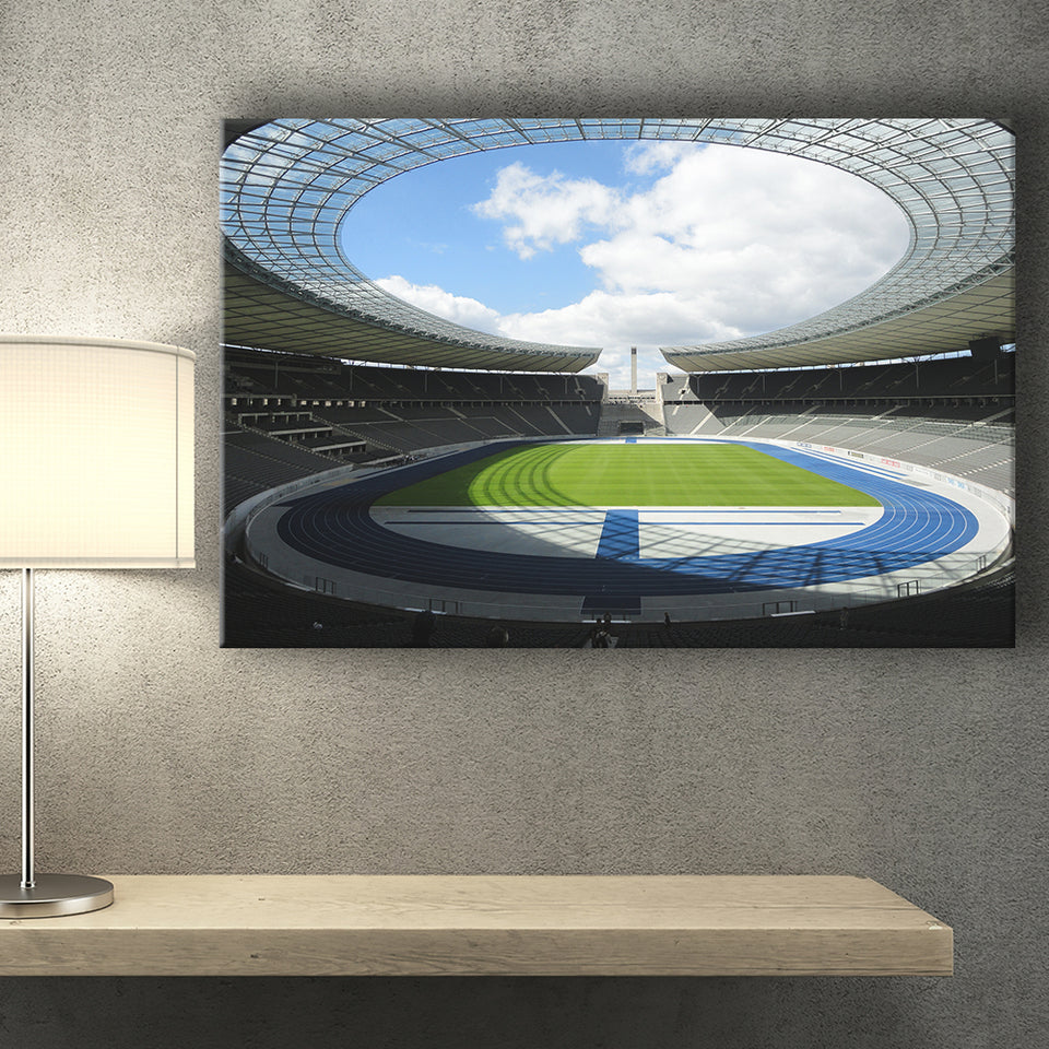 Olympiastadion Stadium in Berlin, Stadium Canvas, Sport Art, Gift for him, Fan Gift, Canvas Prints Wall Art Decor