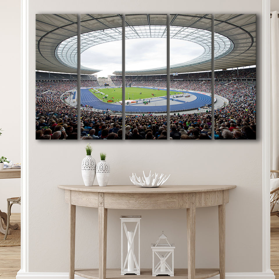 Olympiastadion in Berlin, Stadium Canvas, Sport Art, Gift for him, Multi Panels B, Canvas Prints Wall Art Decor