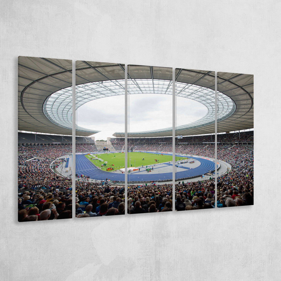 Olympiastadion in Berlin, Stadium Canvas, Sport Art, Gift for him, Multi Panels B, Canvas Prints Wall Art Decor
