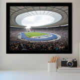 Olympiastadion in Berlin, Stadium Canvas, Sport Art, Gift for him, Framed Art Prints Wall Art Decor, Framed Picture