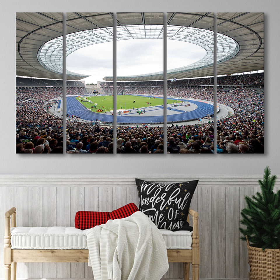 Olympiastadion in Berlin, Stadium Canvas, Sport Art, Gift for him, Multi Panels B, Canvas Prints Wall Art Decor