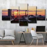 Olympiastadion stadium at Sunset, Stadium Canvas, Sport Art, Large Canvas, Multi Panels, Canvas Prints Wall Art Decor