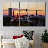 Olympiastadion stadium at Sunset, Stadium Canvas, Sport Art, Gift for him, Multi Panels B, Canvas Prints Wall Art Decor