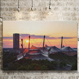 Olympiastadion stadium at Sunset, Stadium Canvas, Sport Art, Gift for him, Fan Gift, Canvas Prints Wall Art Decor