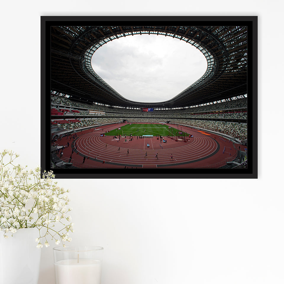 Olympic Stadium, Stadium Canvas, Sport Art, Gift for him, Framed Canvas Prints Wall Art Decor, Framed Picture