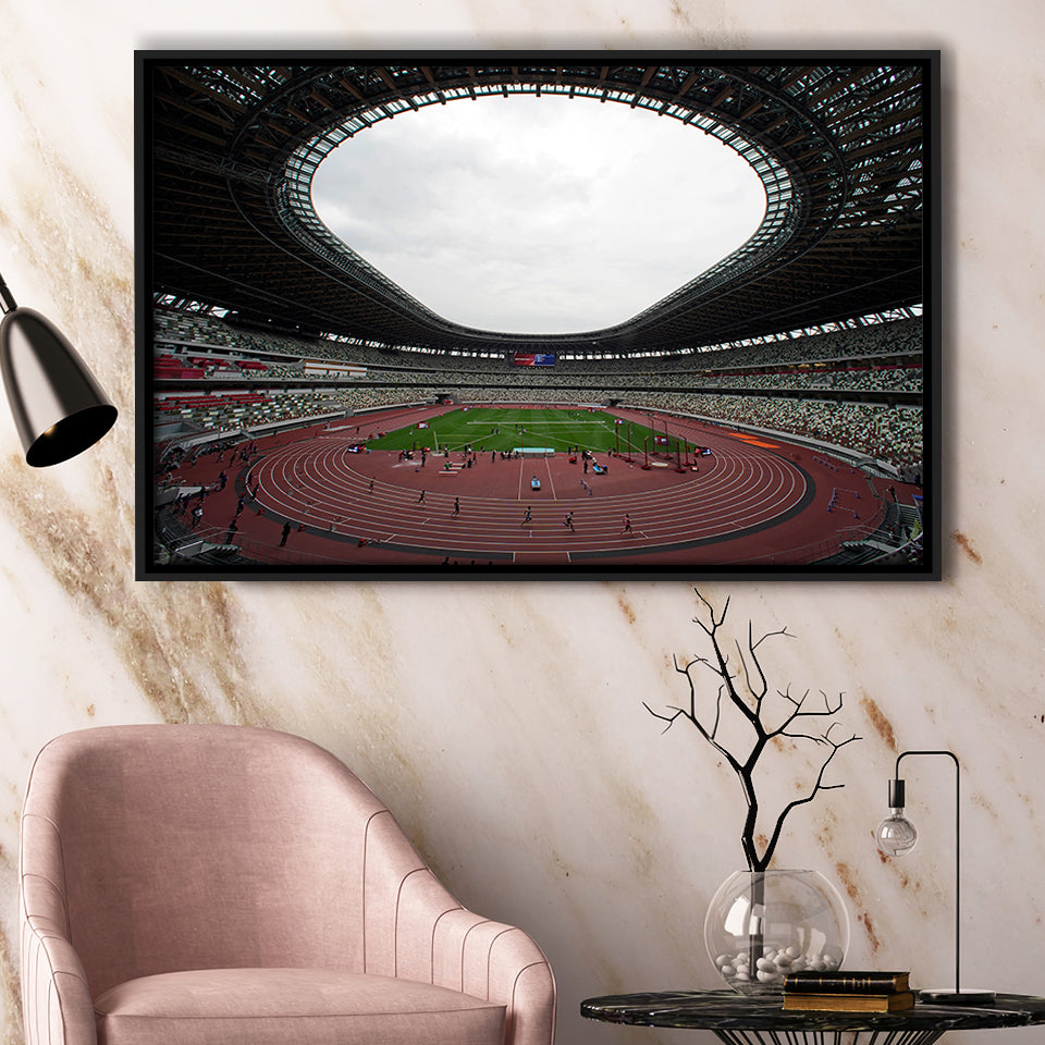 Olympic Stadium, Stadium Canvas, Sport Art, Gift for him, Framed Canvas Prints Wall Art Decor, Framed Picture