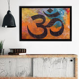 Om Painting Framed Canvas Prints - Painting Canvas, Framed Art, Canvas Art, Prints for Sale, Wall Art, Wall Decor