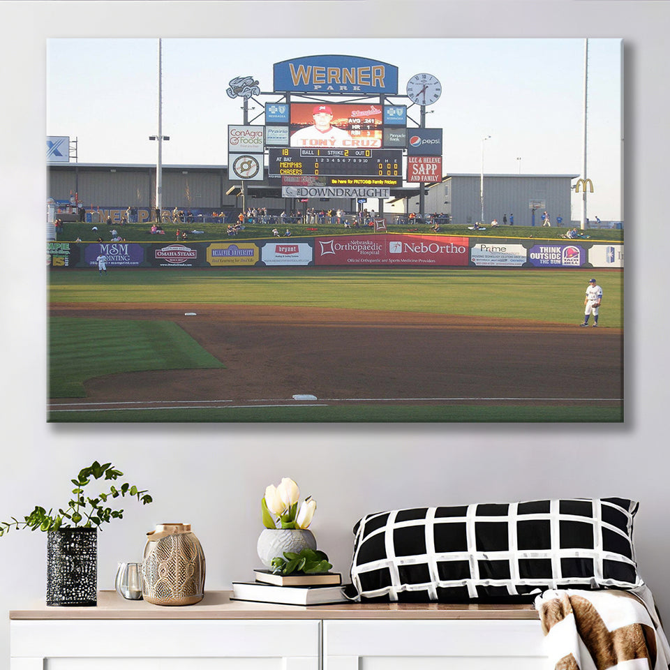 Omaha Storm Chasers Wall Art Werner Park Stadium Canvas Prints,Sport Stadium Art Prints, Fan Gift, Wall Decor