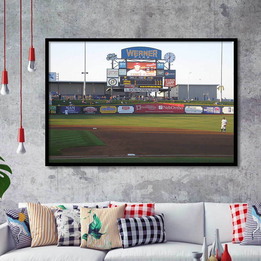 Omaha Storm Chasers Wall Art Werner Park Stadium Art Prints,Sport Stadium Art Prints, Fan Gift, Wall Decor