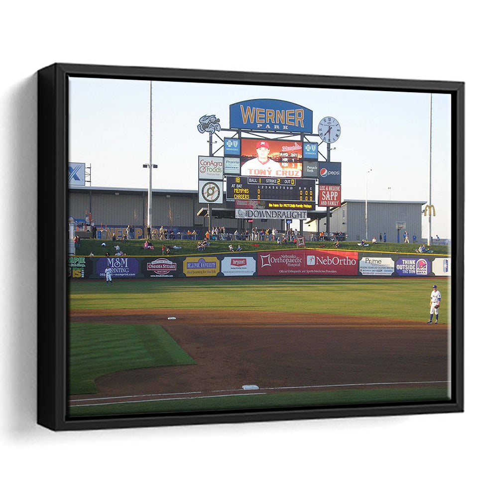Omaha Storm Chasers Wall Art Werner Park Stadium Framed Canvas Prints,Sport Stadium Art Prints, Fan Gift
