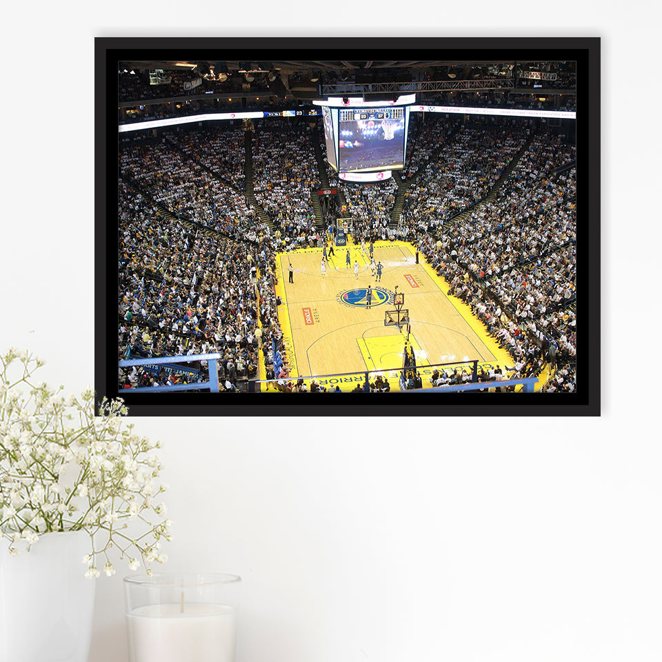 Oracle Arena Wall Art Golden State Warriors Stadium Framed Canvas Prints,Sport Stadium Art Prints, Fan Gift