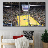 Oracle Arena Wall Art Golden State Warriors Stadium Canvas Prints,Multi Panels B,Sport Stadium Art Prints, Fan Gift