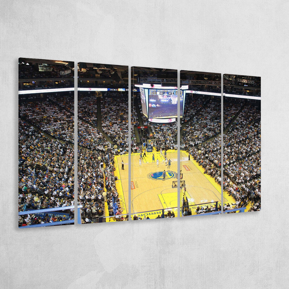 Oracle Arena Wall Art Golden State Warriors Stadium Canvas Prints,Multi Panels B,Sport Stadium Art Prints, Fan Gift