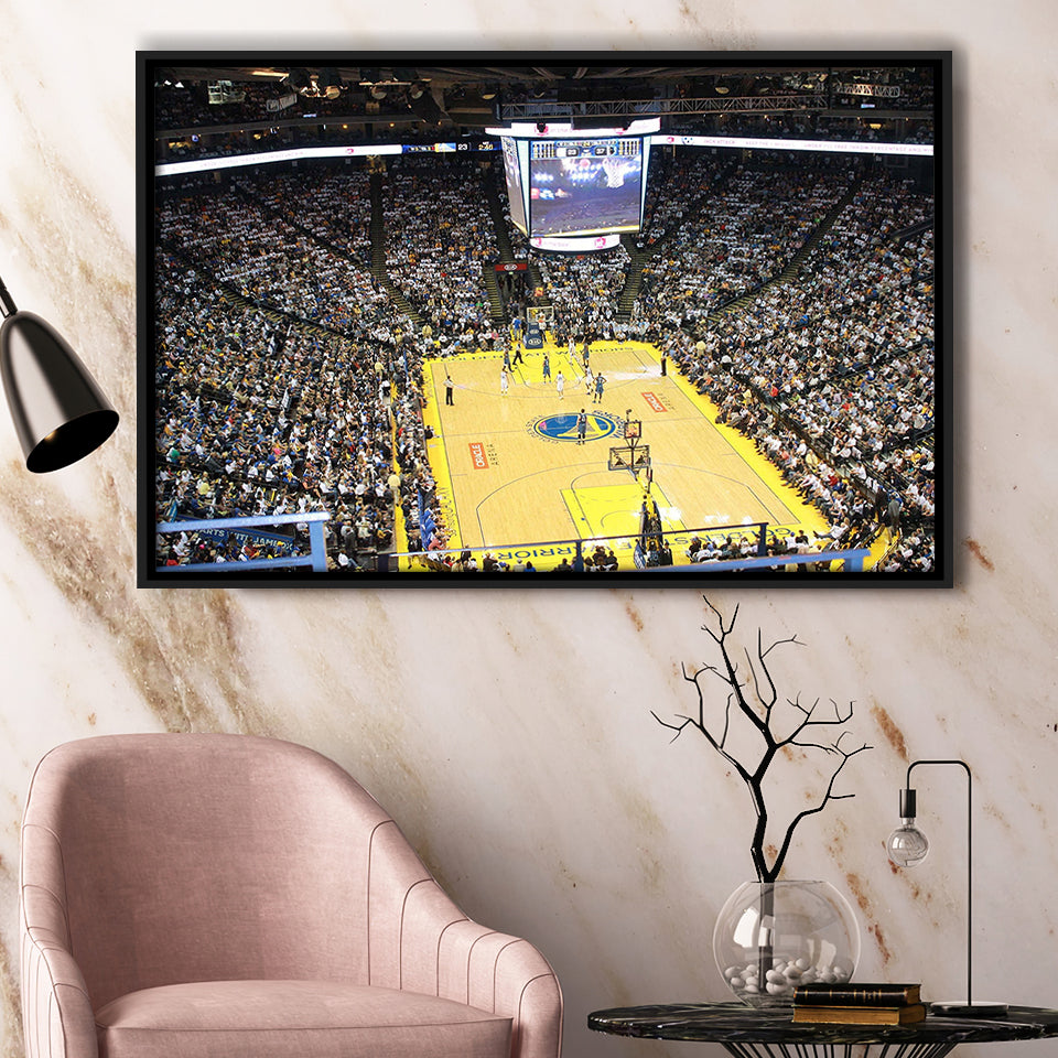 Oracle Arena Wall Art Golden State Warriors Stadium Framed Canvas Prints,Sport Stadium Art Prints, Fan Gift