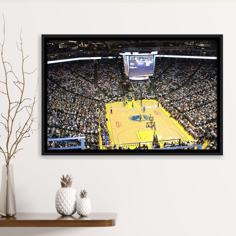 Oracle Arena Wall Art Golden State Warriors Stadium Framed Canvas Prints,Sport Stadium Art Prints, Fan Gift