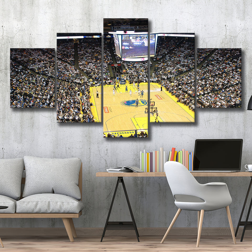 Oracle Arena Wall Art Golden State Warriors Stadium Canvas Prints,Multi Panels,Sport Stadium Art Prints, Fan Gift