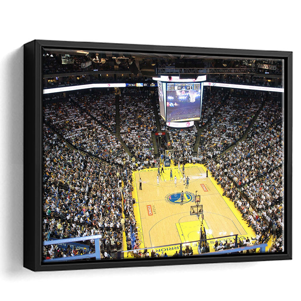 Oracle Arena Wall Art Golden State Warriors Stadium Framed Canvas Prints,Sport Stadium Art Prints, Fan Gift