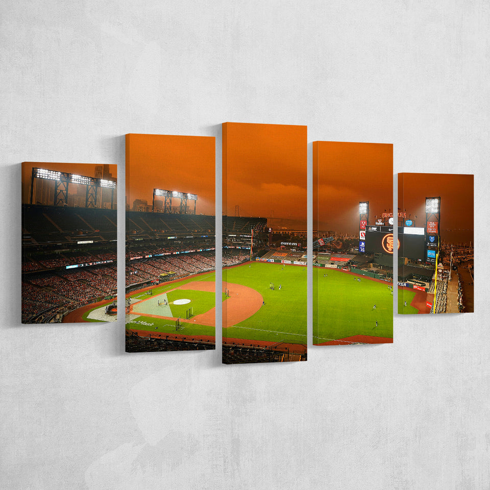 Oracle Park California, Stadium Canvas, Sport Art, Large Canvas, Multi Panels, Canvas Prints Wall Art Decor