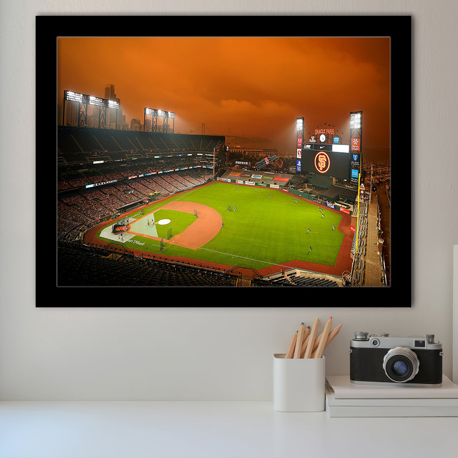 Oracle Park California, Stadium Canvas, Sport Art, Gift for him, Framed Art Prints Wall Art Decor, Framed Picture