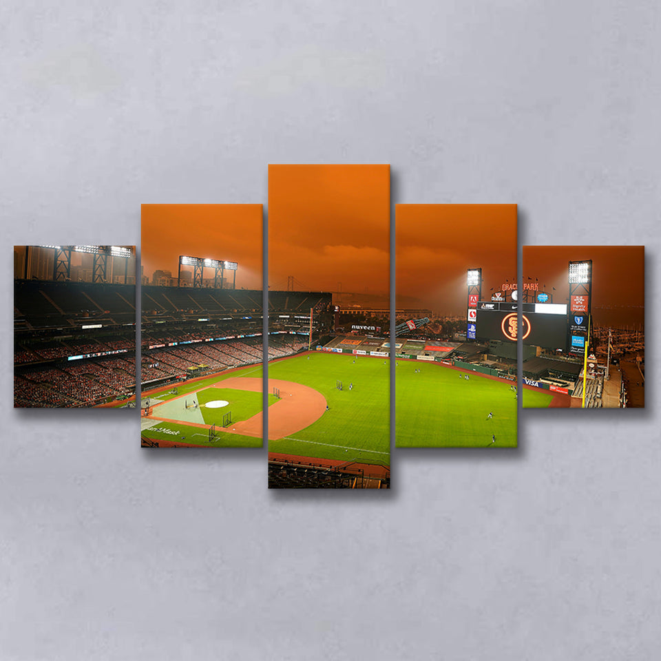 Oracle Park California, Stadium Canvas, Sport Art, Large Canvas, Multi Panels, Canvas Prints Wall Art Decor