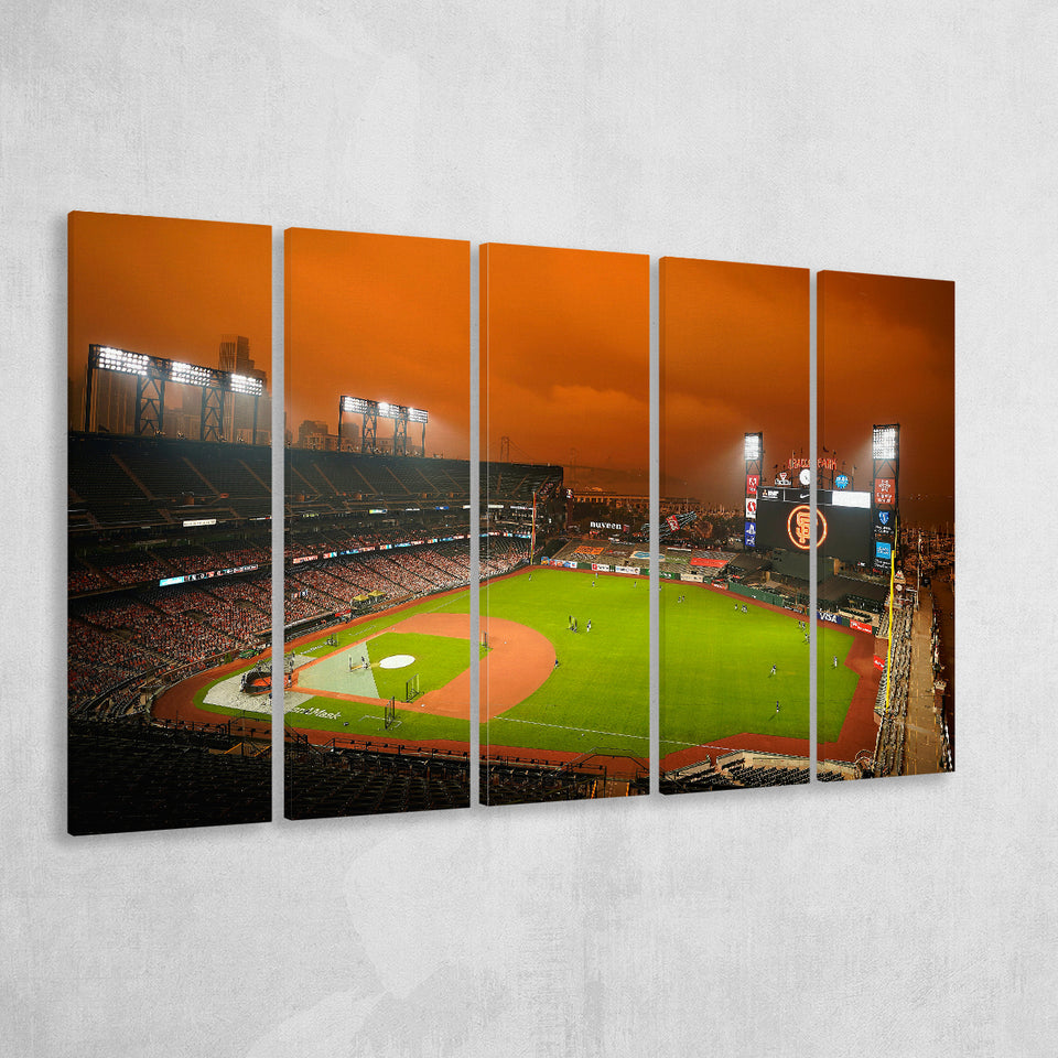 Oracle Park California, Stadium Canvas, Sport Art, Gift for him, Multi Panels B, Canvas Prints Wall Art Decor