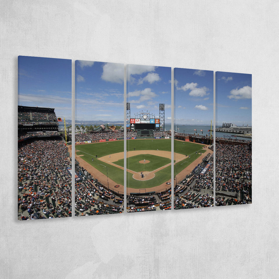 Oracle Park Formerly art Park, Stadium Canvas, Sport Art, Gift for him, Multi Panels B, Canvas Prints Wall Art Decor