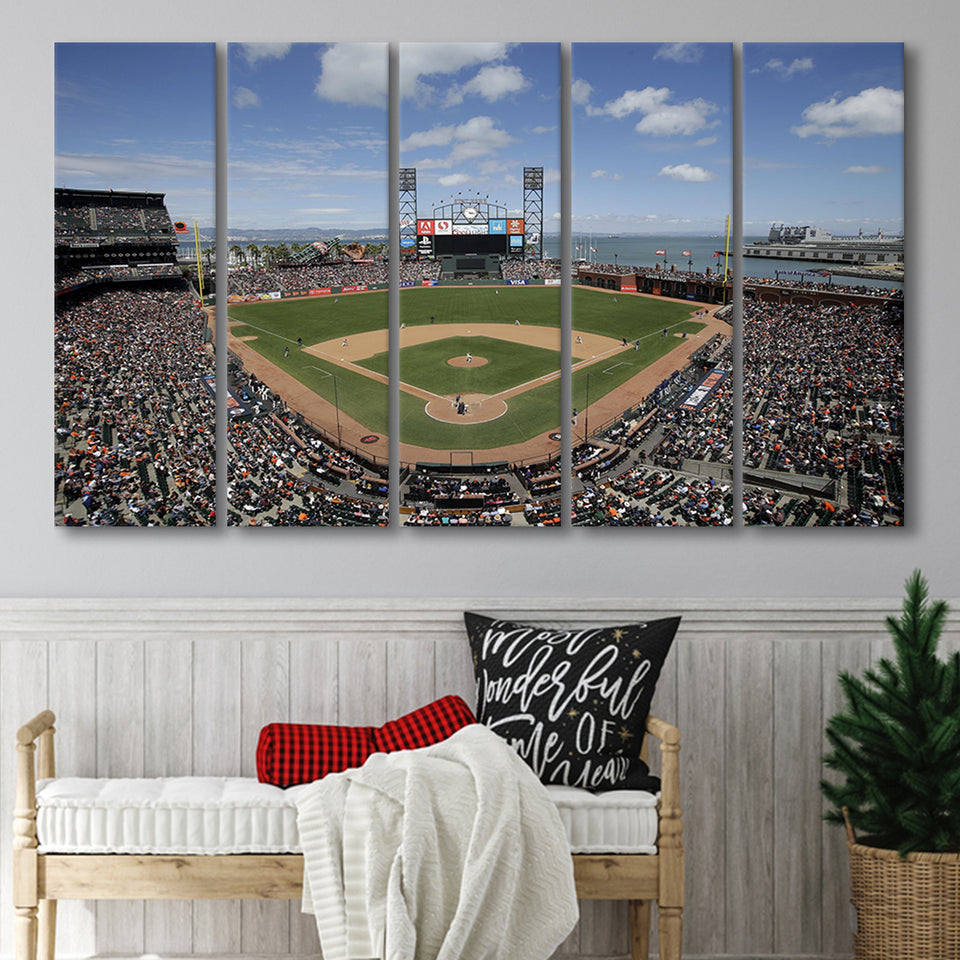 Oracle Park Formerly art Park, Stadium Canvas, Sport Art, Gift for him, Multi Panels B, Canvas Prints Wall Art Decor