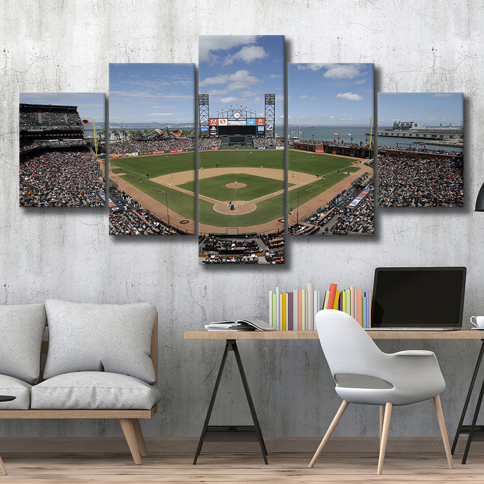 Oracle Park Formerly art Park, Stadium Canvas, Sport Art, Large Canvas, Multi Panels, Canvas Prints Wall Art Decor