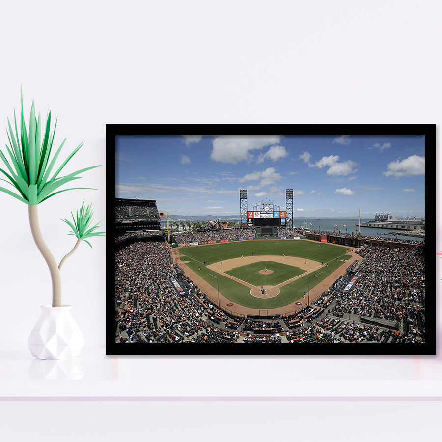 Oracle Park Formerly art Park, Stadium Canvas, Sport Art, Gift for him, Framed Art Prints Wall Art Decor, Framed Picture