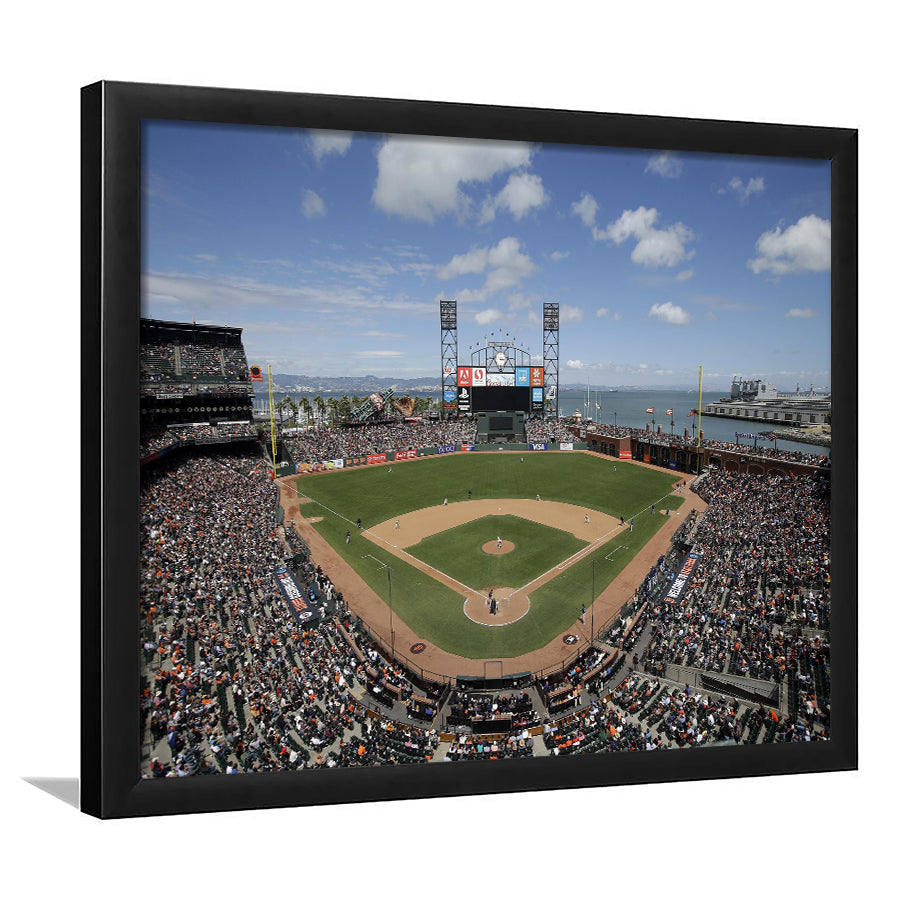 Oracle Park Formerly art Park, Stadium Canvas, Sport Art, Gift for him, Framed Art Prints Wall Art Decor, Framed Picture