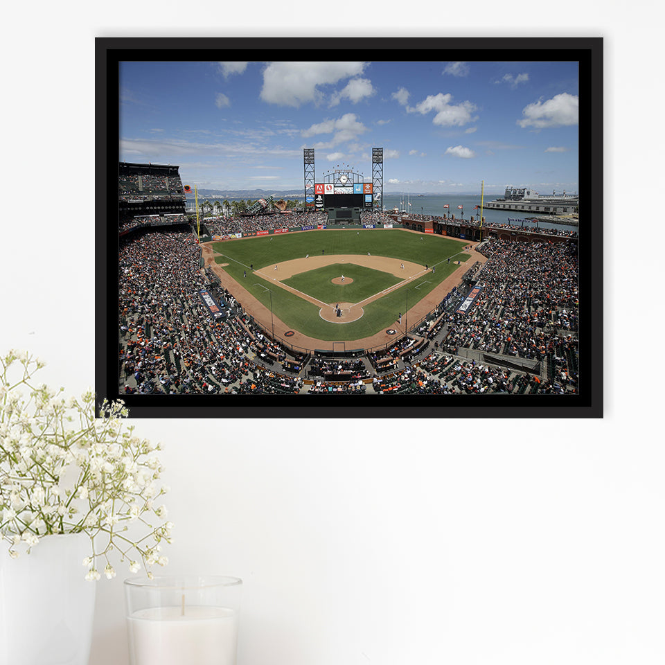 Oracle Park Formerly art Park, Stadium Canvas, Sport Art, Gift for him, Framed Canvas Prints Wall Art Decor, Framed Picture