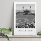 Oracle Park San Francisco Giants Baseball Lovers Black And White Art Canvas Prints Wall Art Home Decor