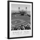 Oracle Park San Francisco Giants Baseball Lovers Black And White Art Framed Art Prints Wall Art Decor, Framed Picture