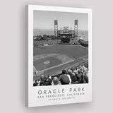 Oracle Park San Francisco Giants Baseball Lovers Black And White Art Canvas Prints Wall Art Home Decor