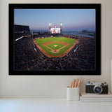 Oracle Park at Night, Stadium Canvas, Sport Art, Gift for him, Framed Art Prints Wall Art Decor, Framed Picture