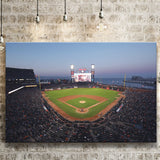 Oracle Park at Night, Stadium Canvas, Sport Art, Gift for him, Fan Gift, Canvas Prints Wall Art Decor