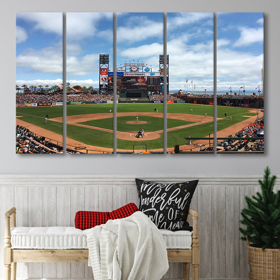 Oracle or att Park, Stadium Canvas, Sport Art, Gift for him, Multi Panels B, Canvas Prints Wall Art Decor