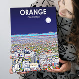 Orange CA Art V1 ,City Art Print, Large Canvas, Canvas Print Wall Art Home Decor