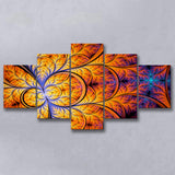 Orange Fractal Abstract Fractal Print Extra Large Canvas Prints Multi Panels Wall Art Prints Home Decor