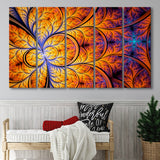 Orange Fractal Abstract Fractal Print Extra Extra Large Canvas Prints Multi Panels B Wall Art Prints Home Decor