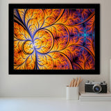 Orange Fractal Abstract Fractal Print Extra Framed Art Prints Wall Decor - Painting Art,Framed Picture,For Sale, Ready to hang