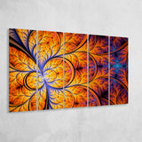Orange Fractal Abstract Fractal Print Extra Extra Large Canvas Prints Multi Panels B Wall Art Prints Home Decor
