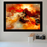 Orange Marble Abstract Framed Art Prints Wall Art Decor, Framed Picture, Home Decor