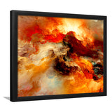 Orange Marble Abstract Framed Art Prints Wall Art Decor, Framed Picture, Home Decor