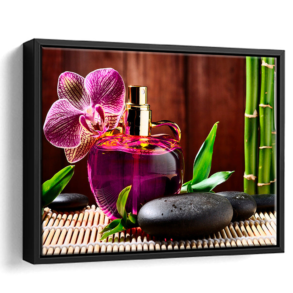 Orchid Flowers Spa Framed Canvas Prints Wall Art Decor, Framed Picture, Floating Frame