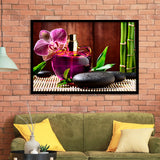 Orchid Flowers Spa Framed Art Prints Wall Art Decor, Framed Picture, Home Decor