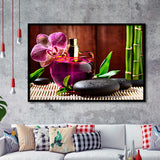 Orchid Flowers Spa Framed Art Prints Wall Art Decor, Framed Picture, Home Decor