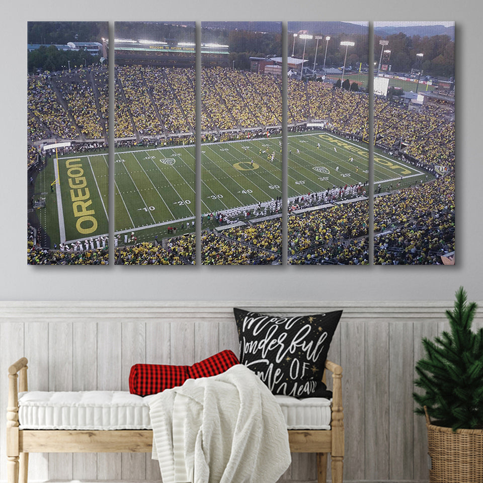 Oregon football Stadium, Stadium Canvas, Sport Art, Gift for him, Multi Panels B, Canvas Prints Wall Art Decor