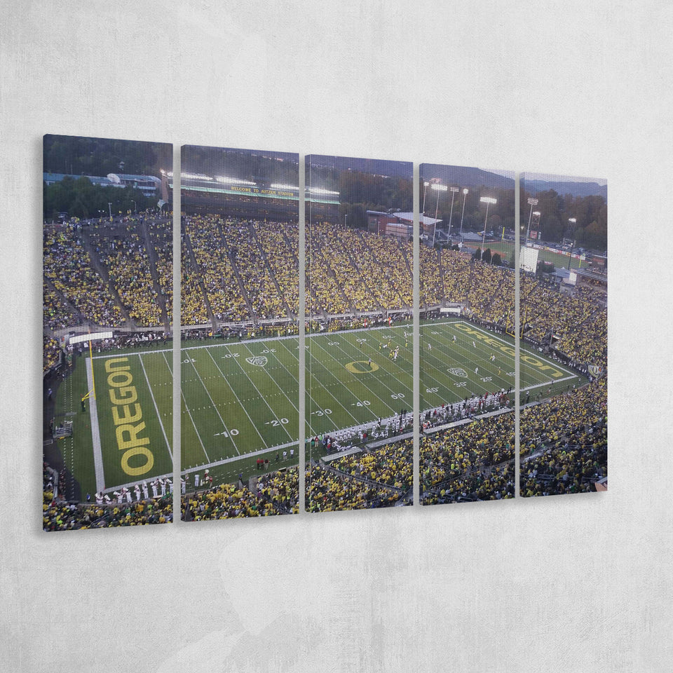 Oregon football Stadium, Stadium Canvas, Sport Art, Gift for him, Multi Panels B, Canvas Prints Wall Art Decor